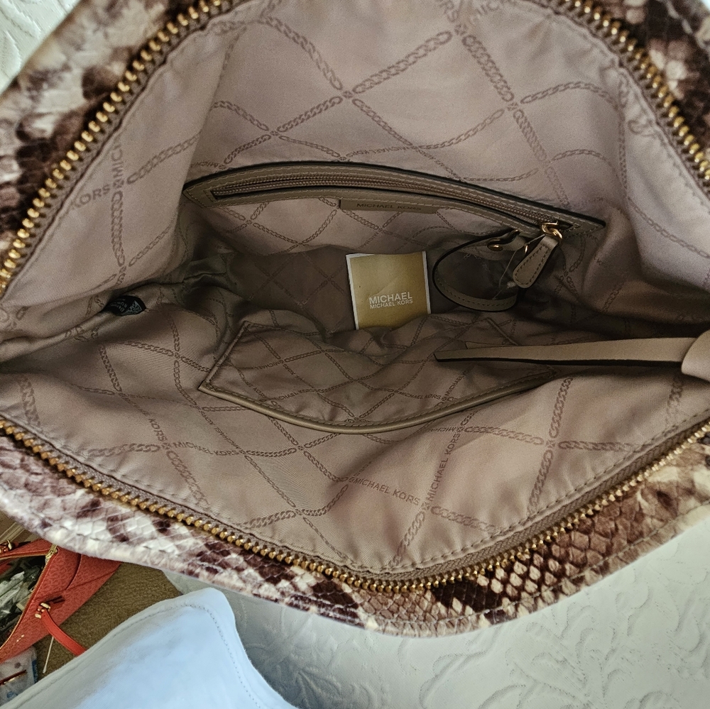 Michael Kors Snakeskin Shoulder Bag - Picture 5 of 8